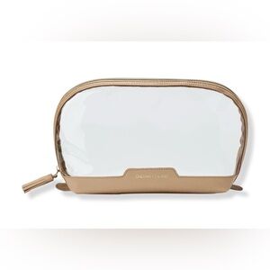 Tartan + Twine Clear Cosmetic Pouch in Beige Trim